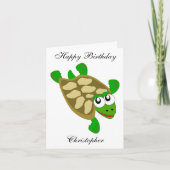 Carte Conception des tortues Anniversaire (Devant)