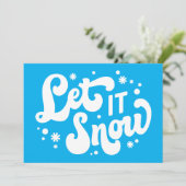 Carte Conception d'hiver Laissez tomber la neige (Debout devant)