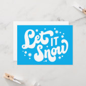 Carte Conception d'hiver Laissez tomber la neige (Devant/Arrière en situation)