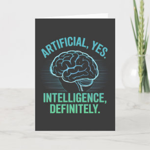 Carte Conception d'humour de cerveau d'intelligence arti