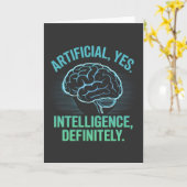 Carte Conception d'humour de cerveau d'intelligence arti (Fleur jaune)