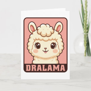Carte Conception d'illustration de lama mignon