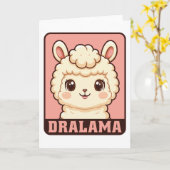 Carte Conception d'illustration de lama mignon (Fleur jaune)