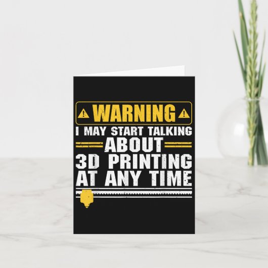 Carte Conception d'impression 3D pour hommes femmes impr (Devant)
