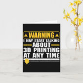 Carte Conception d'impression 3D pour hommes femmes impr (Fleur jaune)