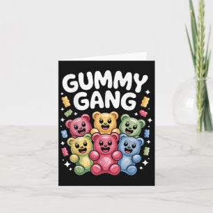 Carte Conception d'ours gummy drôle pour hommes femmes e