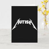 Carte Conception drôle Autisme Squelette Mème Métal Rock (Fleur jaune)