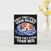 Carte Conception drôle de Beagle pour hommes femmes Beag (Fleur jaune)