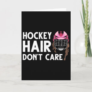 Carte Conception drôle de hockey sur glace pour femmes f