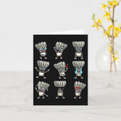 Carte Conception drôle de joueur de volant Dminton Homme (Fleur jaune)