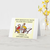 Carte conception drôle de plaisanterie de joueur de pont (Fleur jaune)