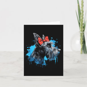 Carte Conception drôle de schnauzer pour la fête des mèr