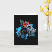 Carte Conception drôle de schnauzer pour la fête des mèr (Fleur jaune)