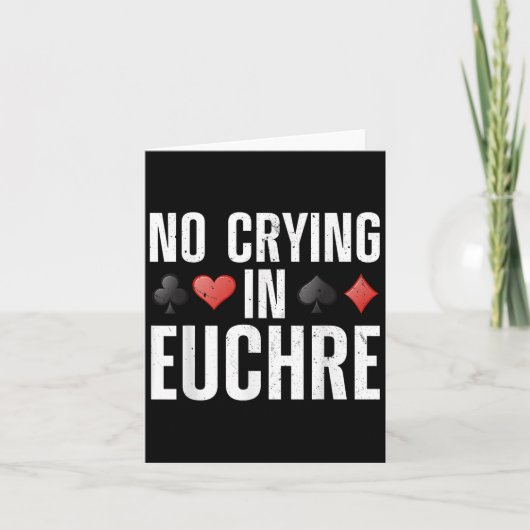 Carte Conception drôle d'Euchre pour hommes femmes jeu d (Devant)