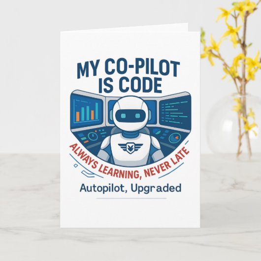 Carte Conception du code de co-pilote de l'intelligence  (Fleur jaune)