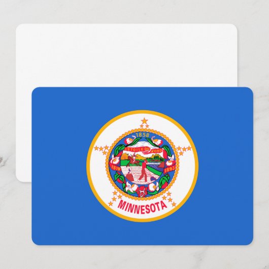 Carte Conception du drapeau de l'État du Minnesota (Devant / Derrière)