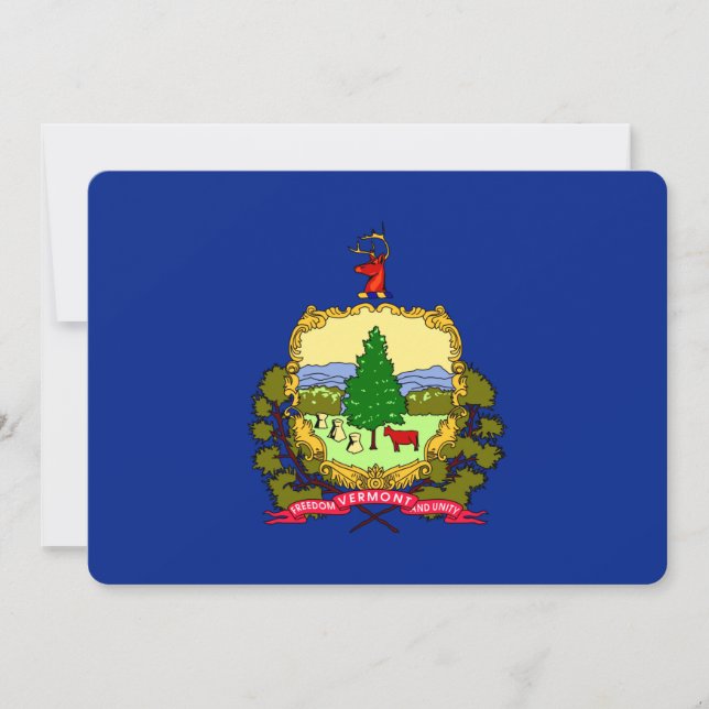 Carte Conception du drapeau d'état du Vermont (Devant)