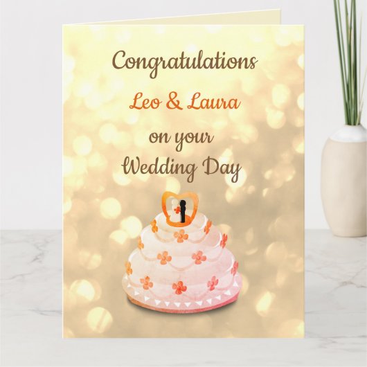 Carte Conception du jour de mariage (Devant)