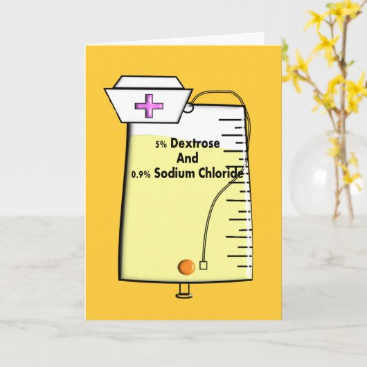 Carte Conception du sac de l'infirmière autorisée IV (Fleur jaune)