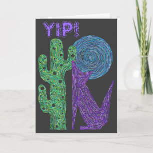 Carte Conception du sud-ouest colorée de loup pourpre de