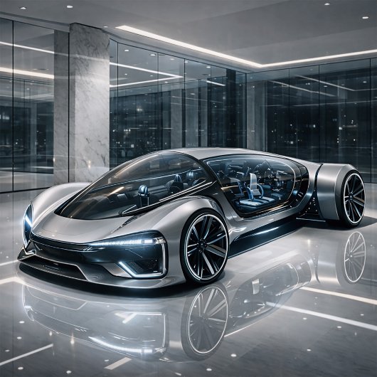 Carte Conception d'une supercar de luxe futuriste en imp