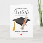 Carte Conception Élégante de Diplôme de Nom de Remise de (Devant)