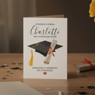 Carte Conception Élégante de Diplôme de Nom de Remise de