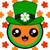 Carte Conception élégante en forme de trèfle pour la St.