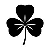 Carte Conception élégante en forme de trèfle pour la St.