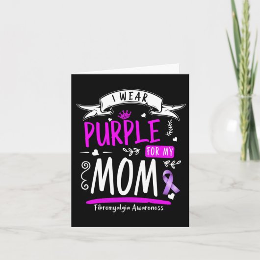 Carte Conception Fibro Je Porte Violet Pour Maman (Devant)