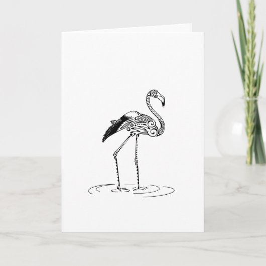 Carte Conception Flamant rose (Devant)