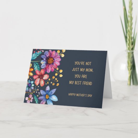 Carte Conception florale fantaisiste amusante pour la fê (Devant)