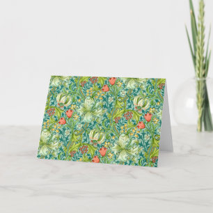 Carte Conception florale vintage de lis d'or de William