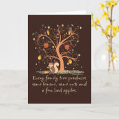 Carte Conception Humour de l'arbre généalogique (Fleur jaune)