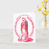 Carte Conception Immaculée 8 déc Vierge Marie Catholique (Fleur jaune)
