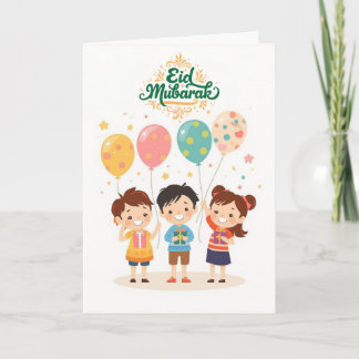Carte Conception joyeuse d'Eid al-Fitr