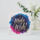 Carte Conception Joyeux Anniversaire Néon (Debout devant)