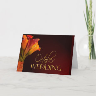 Carte Conception mariage de calla lily octobre