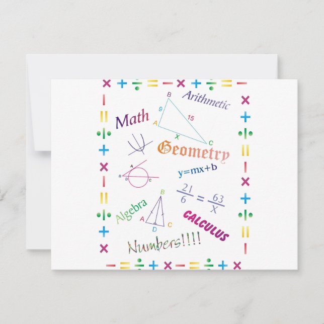 Carte Conception mathématique (Devant)