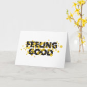 Carte Conception moderne, ludique et joyeuse de Feeling (Fleur jaune)