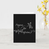 Carte Conception Motivationnelle Progrès Et Non Perfecti (Fleur jaune)
