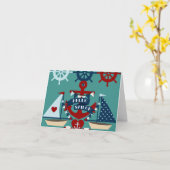 Carte Conception nautique de bateau à voile d'Ancre de (Fleur jaune)