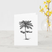 Carte Conception noire et blanche de Key West la Floride (Fleur jaune)