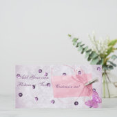Carte Conception personnalisable de papillon rose joli (Debout devant)