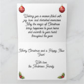 Carte Conception personnalisée de village de Noël neigeu (Intérieur)