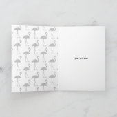 Carte Conception personnalisée d'oiseau flamant rose tro (Intérieur)