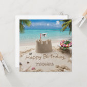 Carte Conception personnalisée du bord de mer (Devant/Arrière en situation)