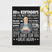 Carte Conception pour 80e anniversaire - Citation drôle (Fleur jaune)