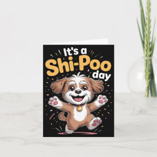 Carte Conception pour homme A Shi Poo Day Drôle Mignon P