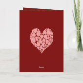 Carte Conception romantique à cœur monotone rose (Dos)